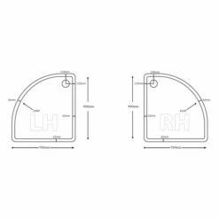 Roman Offset Quadrant Shower Tray - 900 X 760 -Villeroy & Boch Sales Shop 900x760 quad tech