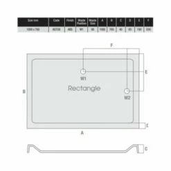MX Elements 1000 X 760 Anti Slip Rectangular Stone Resin Shower Tray -Villeroy & Boch Sales Shop MX 1000 x 760 ASTOB Tech