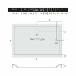 MX Elements 1100 X 700 Anti Slip Rectangular Stone Resin Shower Tray -Villeroy & Boch Sales Shop MX 1100 x 700 ASXHE Tech