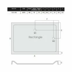 MX Elements 1100 X 800 Anti Slip Rectangular Stone Resin Shower Tray -Villeroy & Boch Sales Shop MX 1100 x 800 ASSSP Tech