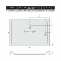 MX Elements 1200 X 760 Anti Slip Rectangular Stone Resin Shower Tray -Villeroy & Boch Sales Shop MX 1200 x 760 ASSQY Tech