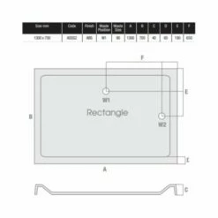 MX Elements 1300 X 700 Anti Slip Rectangular Stone Resin Shower Tray -Villeroy & Boch Sales Shop MX 1300 x 700 ASSS2 Tech