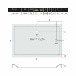 MX Elements 1300 X 800 Anti Slip Rectangular Stone Resin Shower Tray -Villeroy & Boch Sales Shop MX 1300 x 800 ASSS4 Tech