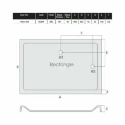 MX Elements 1400 X 800 Anti Slip Rectangular Stone Resin Shower Tray -Villeroy & Boch Sales Shop MX 1400 x 800 ASXHK Tech