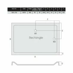 MX Elements 1600 X 760 Anti Slip Rectangular Stone Resin Shower Tray -Villeroy & Boch Sales Shop MX 1600 x 760 ASSTG Tech