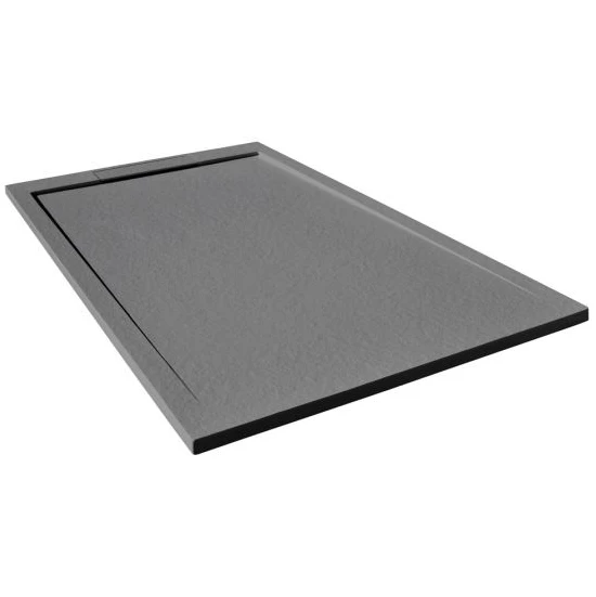Giorgio Lux Grey Slate Effect Shower Tray - 1000 X 800 - Concealed Waste 4 Giorgio Lux Grey Slate Effect Shower Tray - 1000 X 800 - Concealed Waste - Image 2