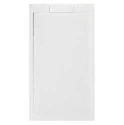 Giorgio Lux White Slate Effect Shower Tray - 1600 X 800 - Concealed Waste