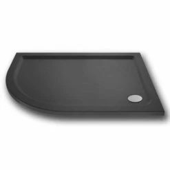 Nuie 1000 X 800 Left-Handed Offset Quadrant Shower Tray Slate Grey - FREE Waste