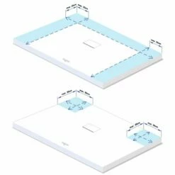 Villeroy & Boch Squaro Infinity Quaryl Shower Tray 900 X 900 - Grey -Villeroy & Boch Sales Shop Squaro cutting 2