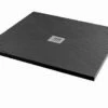 MX Minerals 1000 X 1000mm Jet Black Slate Effect Square Shower Tray -Villeroy & Boch Sales Shop X1B 1
