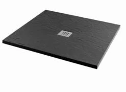 MX Minerals 900 X 900mm Jet Black Slate Effect Square Shower Tray