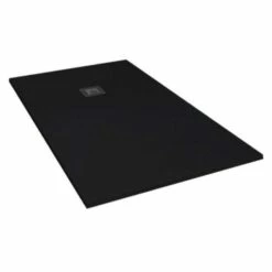 Giorgio2 Cut-To-Size Black Slate Effect Square Shower Tray - 1000 X 1000mm