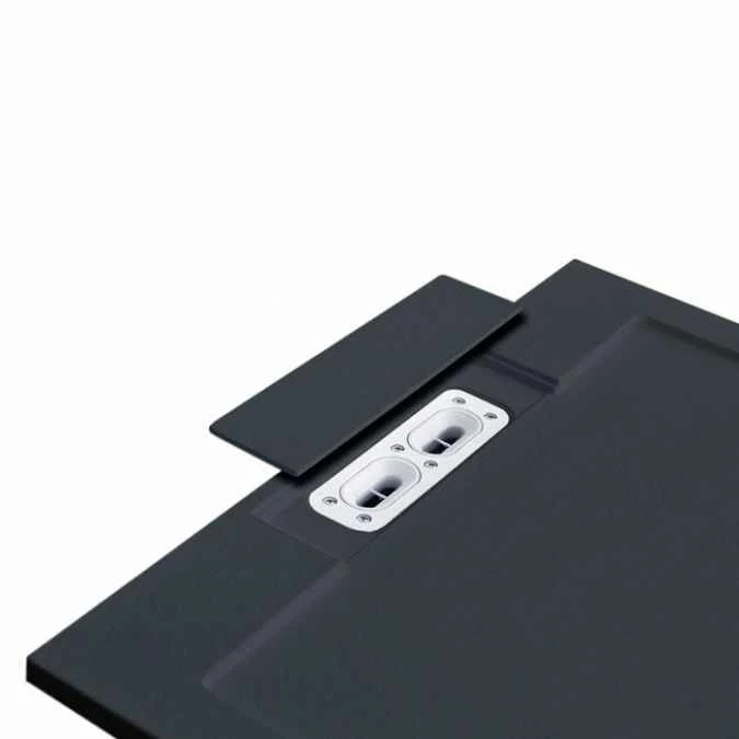 Giorgio Lux Graphite Slate Effect Shower Tray - 1800 X 800 - Concealed Waste 5 Giorgio Lux Graphite Slate Effect Shower Tray - 1800 X 800 - Concealed Waste - Image 3