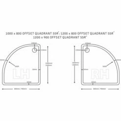 Roman Offset Quadrant Shower Tray - 1200 X 900 -Villeroy & Boch Sales Shop quad tech 1