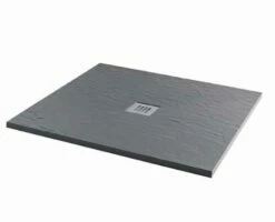 MX Minerals 1000 X 1000mm Ash Grey Slate Effect Square Shower Tray
