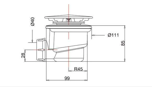 Zamori Anti-Slip Rectangular Shower Tray - 1400 X 800 - Central Waste - Z1177A 4 Zamori Anti-Slip Rectangular Shower Tray - 1400 X 800 - Central Waste - Z1177A - Image 3